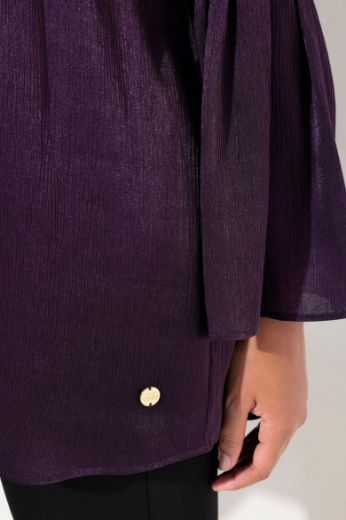Moda za polnejše Bluza elegantna s mašnom na ovratniku plus velikost, xxl, Ulla Popken in Johann Popken (JP1880)