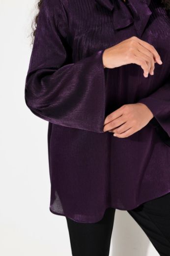 Moda za polnejše Bluza elegantna s mašnom na ovratniku plus velikost, xxl, Ulla Popken in Johann Popken (JP1880)
