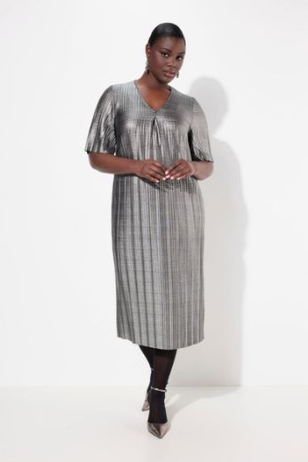 Moda za polnejše Haljina elegantna kratkih rukava V ovratnika plus velikost, xxl, Ulla Popken in Johann Popken (JP1880)