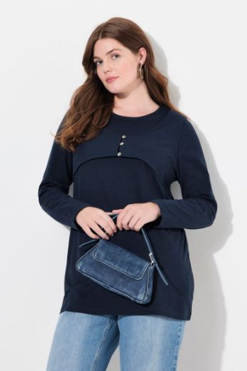 Moda za polnejše Majica dugih rukava A kroja plus velikost, xxl, Ulla Popken in Johann Popken (JP1880)