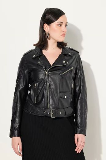 Moda za polnejše Jakna kožna kraći model plus velikost, xxl, Ulla Popken in Johann Popken (JP1880)