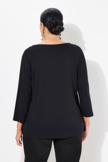 Moda za polnejše Majica 3/4 rukava V ovratnika plus velikost, xxl, Ulla Popken in Johann Popken (JP1880)