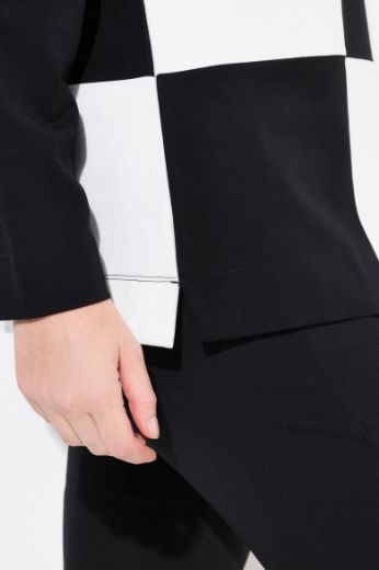 Moda za polnejše Majica dugih rukava karirana plus velikost, xxl, Ulla Popken in Johann Popken (JP1880)
