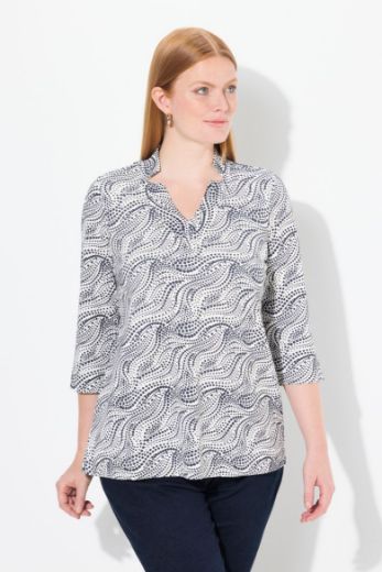 Moda za polnejše Majica 3/4 rukava A kroja plus velikost, xxl, Ulla Popken in Johann Popken (JP1880)
