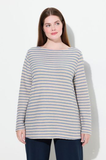 Moda za polnejše Majica dugih rukava na pruge plus velikost, xxl, Ulla Popken in Johann Popken (JP1880)