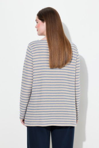 Moda za polnejše Majica dugih rukava na pruge plus velikost, xxl, Ulla Popken in Johann Popken (JP1880)