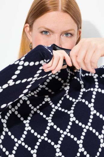 Moda za polnejše Pulover pleteni dugih rukava plus velikost, xxl, Ulla Popken in Johann Popken (JP1880)