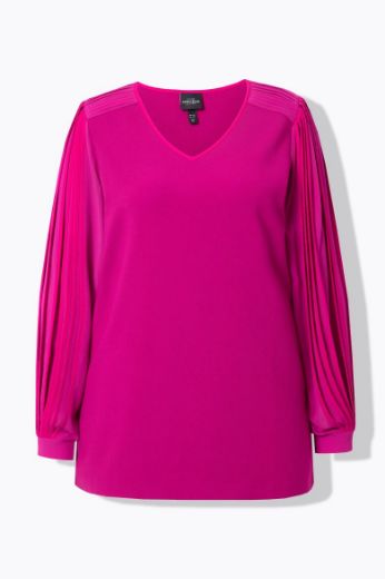 Moda za polnejše Bluza dugih rukava V ovratnika plus velikost, xxl, Ulla Popken in Johann Popken (JP1880)