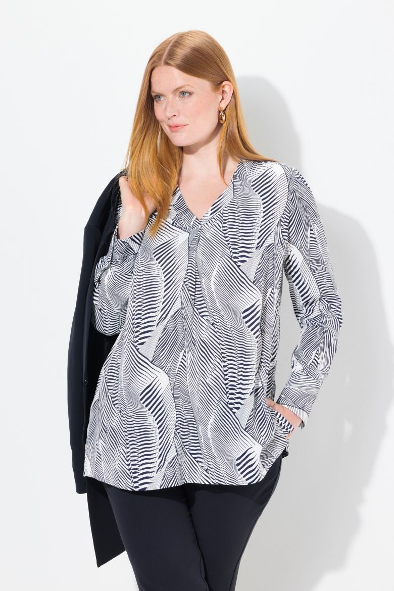Moda za polnejše Bluza dugih rukava plus velikost, xxl, Ulla Popken in Johann Popken (JP1880)