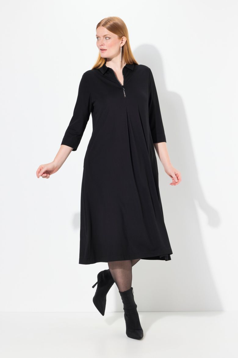 Moda za polnejše Haljina midi 3/4 rukava plus velikost, xxl, Ulla Popken in Johann Popken (JP1880)