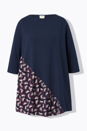 Moda za polnejše Majica 3/4 rukava A kroja plus velikost, xxl, Ulla Popken in Johann Popken (JP1880)