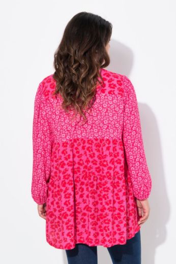 Moda za polnejše Bluza dugih rukava V ovratnika plus velikost, xxl, Ulla Popken in Johann Popken (JP1880)