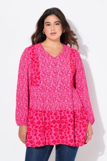 Moda za polnejše Bluza dugih rukava V ovratnika plus velikost, xxl, Ulla Popken in Johann Popken (JP1880)
