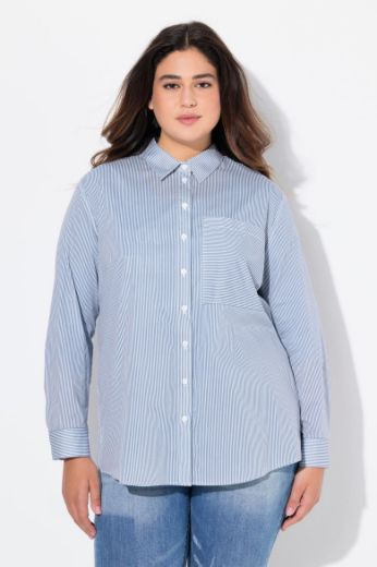 Moda za polnejše Košulja dugih rukava na pruge plus velikost, xxl, Ulla Popken in Johann Popken (JP1880)