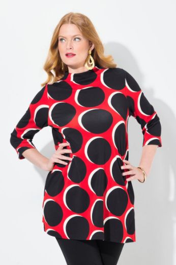 Moda za polnejše Majica 3/4 rukava A kroja plus velikost, xxl, Ulla Popken in Johann Popken (JP1880)