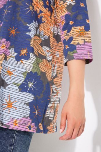 Moda za polnejše Majica 3/4 rukava V ovratnika plus velikost, xxl, Ulla Popken in Johann Popken (JP1880)