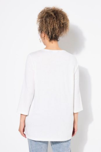 Moda za polnejše Majica 3/4 rukava V ovratnika plus velikost, xxl, Ulla Popken in Johann Popken (JP1880)