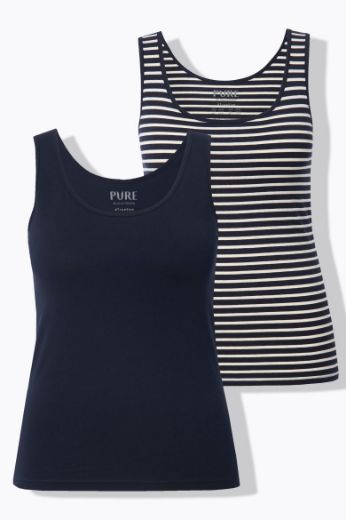 Moda za polnejše Top okruglog ovratnika 2 komada plus velikost, xxl, Ulla Popken in Johann Popken (JP1880)