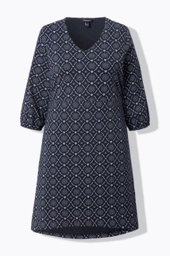 Moda za polnejše Haljina 3/4 rukava V ovratnika plus velikost, xxl, Ulla Popken in Johann Popken (JP1880)