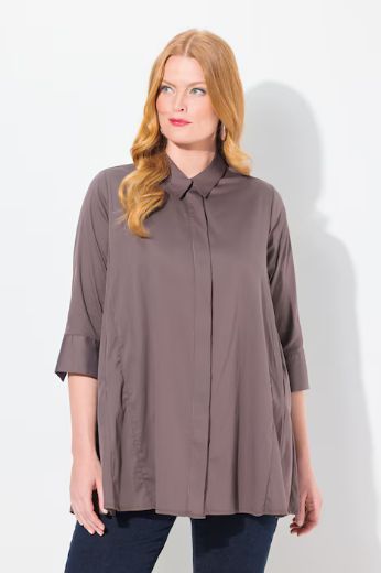 Moda za polnejše Košulja A kroja 3/4 rukavi plus velikost, xxl, Ulla Popken in Johann Popken (JP1880)