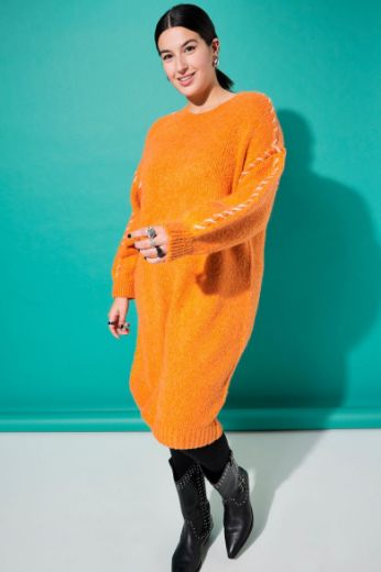 Moda za polnejše Haljina pletena dugih rukava plus velikost, xxl, Ulla Popken in Johann Popken (JP1880)