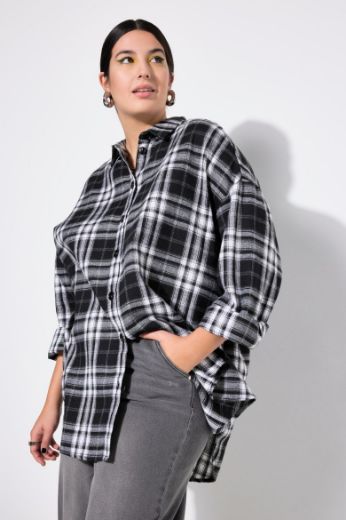 Moda za polnejše Košulja dugih rukava karirana plus velikost, xxl, Ulla Popken in Johann Popken (JP1880)