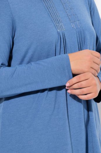 Moda za polnejše Majica dugih rukava s naborima na prednjoj strani A kroja plus velikost, xxl, Ulla Popken in Johann Popken (JP1880)