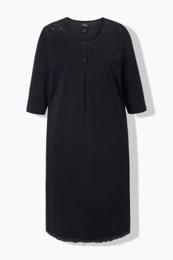 Moda za polnejše Spavaćica 3/4 rukava s gumbićima plus velikost, xxl, Ulla Popken in Johann Popken (JP1880)