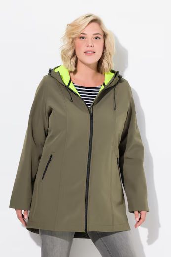 Moda za polnejše Jakna s kapuljačom vodootporna plus velikost, xxl, Ulla Popken in Johann Popken (JP1880)