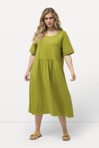 Moda za polnejše Haljina midi kratkih rukava okruglog izreza plus velikost, xxl, Ulla Popken in Johann Popken (JP1880)