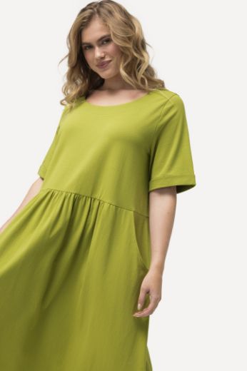 Moda za polnejše Haljina midi kratkih rukava okruglog izreza plus velikost, xxl, Ulla Popken in Johann Popken (JP1880)