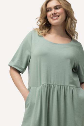 Moda za polnejše Haljina midi kratkih rukava okruglog izreza plus velikost, xxl, Ulla Popken in Johann Popken (JP1880)