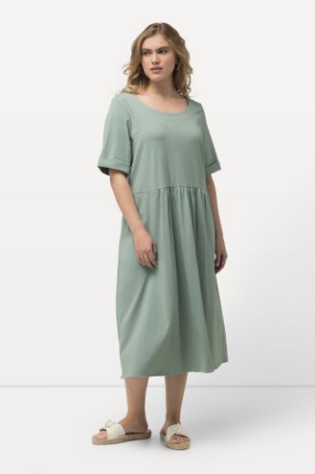 Moda za polnejše Haljina midi kratkih rukava okruglog izreza plus velikost, xxl, Ulla Popken in Johann Popken (JP1880)