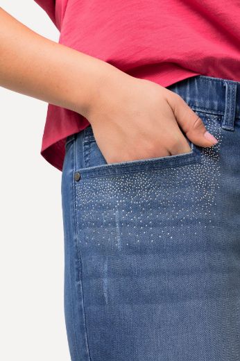 Moda za polnejše Traperice s ukarsnim dodatkom na džepovima plus velikost, xxl, Ulla Popken in Johann Popken (JP1880)