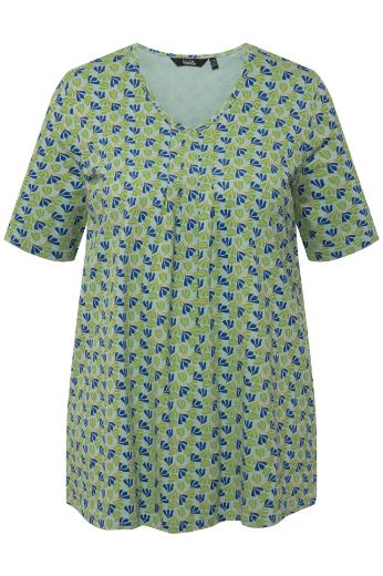 Moda za polnejše Majica kratkih rukava V ovratnika s printom plus velikost, xxl, Ulla Popken in Johann Popken (JP1880)