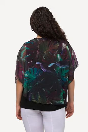 Moda za polnejše Bluza svečana asimetrična dvoslojna plus velikost, xxl, Ulla Popken in Johann Popken (JP1880)