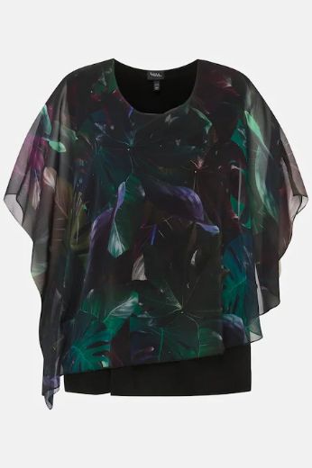 Moda za polnejše Bluza svečana asimetrična dvoslojna plus velikost, xxl, Ulla Popken in Johann Popken (JP1880)