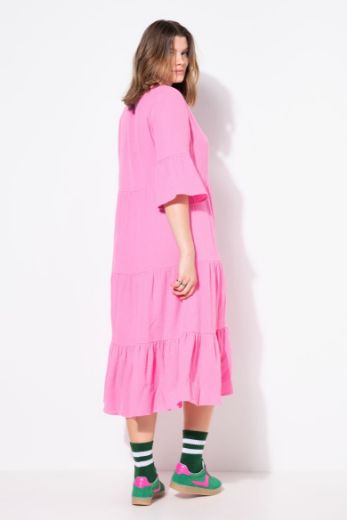 Moda za polnejše Haljina 3/4 rukavi A kroja duži model plus velikost, xxl, Ulla Popken in Johann Popken (JP1880)
