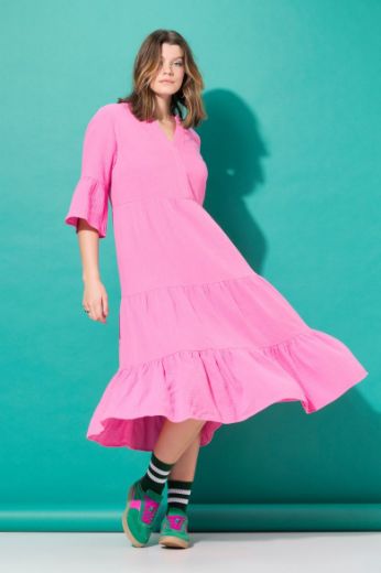Moda za polnejše Haljina 3/4 rukavi A kroja duži model plus velikost, xxl, Ulla Popken in Johann Popken (JP1880)