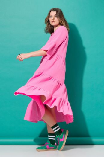 Moda za polnejše Haljina 3/4 rukavi A kroja duži model plus velikost, xxl, Ulla Popken in Johann Popken (JP1880)