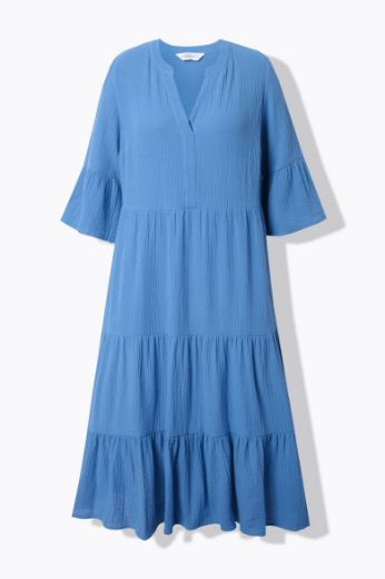 Moda za polnejše Haljina 3/4 rukavi A kroja duži model plus velikost, xxl, Ulla Popken in Johann Popken (JP1880)