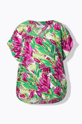 Moda za polnejše Košulja dugih rukava tropskog printa plus velikost, xxl, Ulla Popken in Johann Popken (JP1880)
