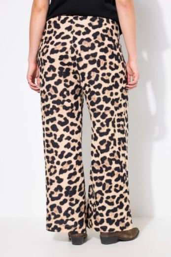 Moda za polnejše Hlače od muslina s leopard uzorkom plus velikost, xxl, Ulla Popken in Johann Popken (JP1880)