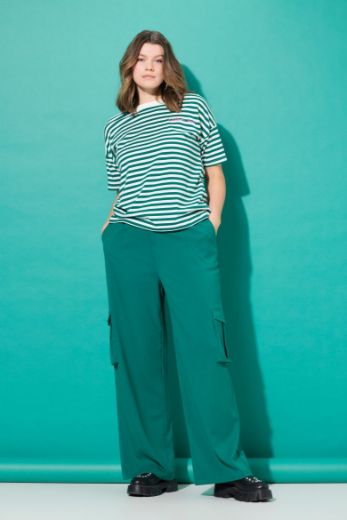 Moda za polnejše Majica kratkih rukava na pruge plus velikost, xxl, Ulla Popken in Johann Popken (JP1880)
