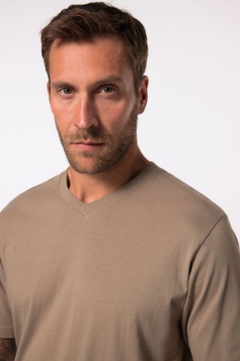 Moda za polnejše Majica Basic V ovratnik plus velikost, xxl, Ulla Popken in Johann Popken (JP1880)