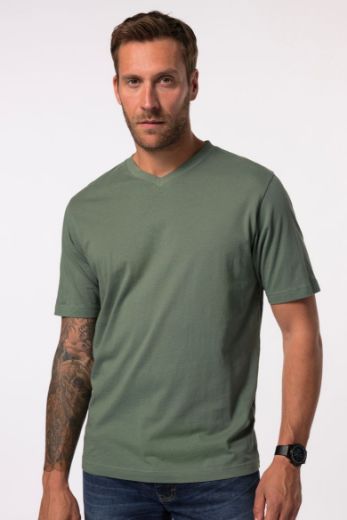 Moda za polnejše Majica Basic V ovratnik plus velikost, xxl, Ulla Popken in Johann Popken (JP1880)