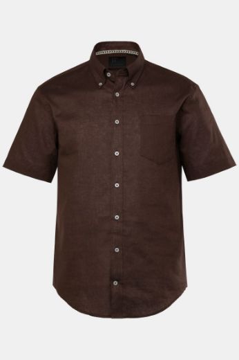 Moda za polnejše Košulja lanena kratki rukavi plus velikost, xxl, Ulla Popken in Johann Popken (JP1880)