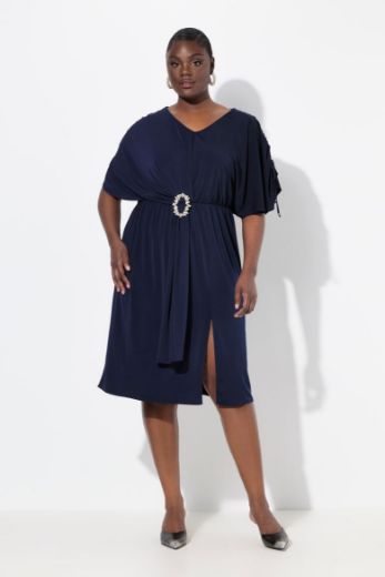 Moda za polnejše Haljina midi V ovratnika plus velikost, xxl, Ulla Popken in Johann Popken (JP1880)