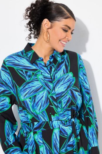 Moda za polnejše Haljina maxi dugih rukava A kroja plus velikost, xxl, Ulla Popken in Johann Popken (JP1880)