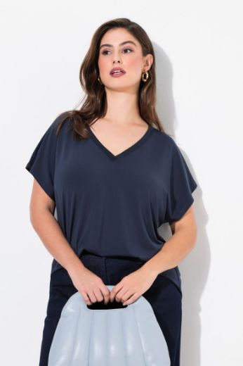 Moda za polnejše Majica polu rukava V ovratnika plus velikost, xxl, Ulla Popken in Johann Popken (JP1880)